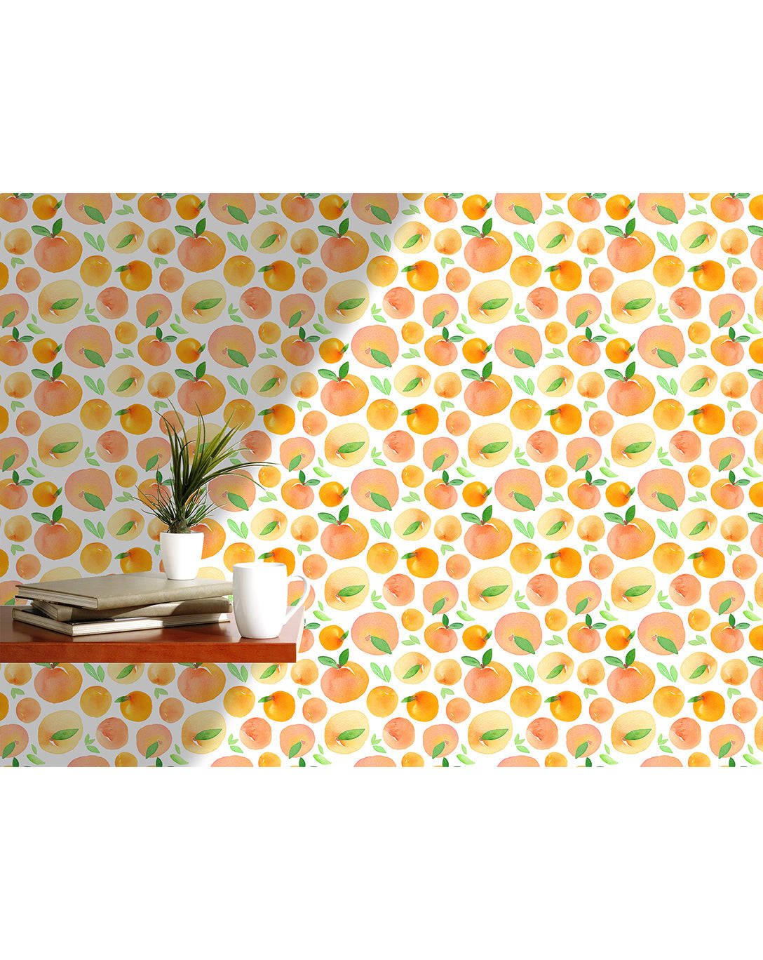 Self Adhesive Nectarine Fruit Removable Wallpaper Wallpaper