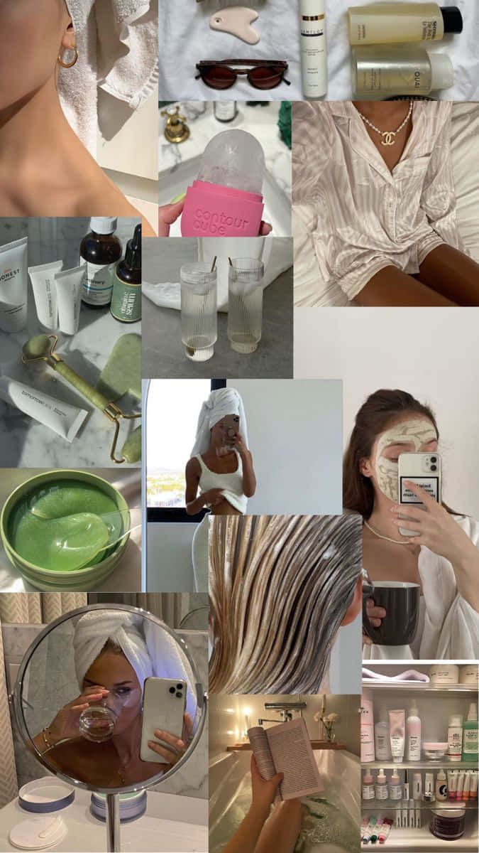 Self Care Aesthetic Collage.jpg Wallpaper