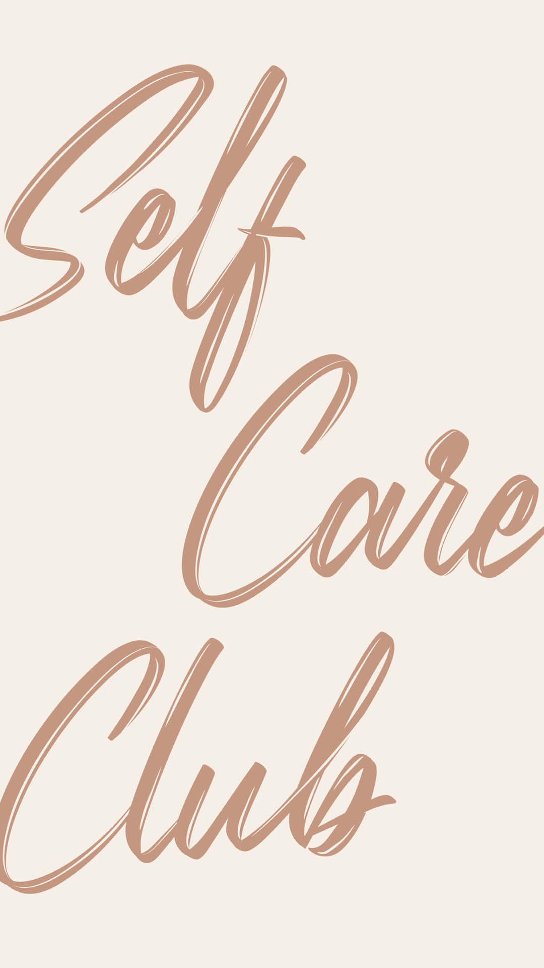 Self Care Club Elegant Script Wallpaper