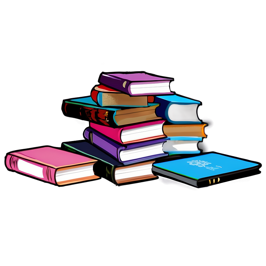 Self-help Books Pile Png 46 PNG