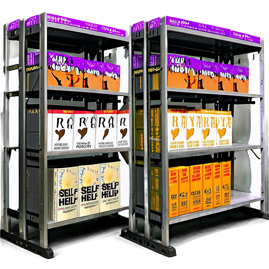 Self-help Books Shelf Png 29 PNG