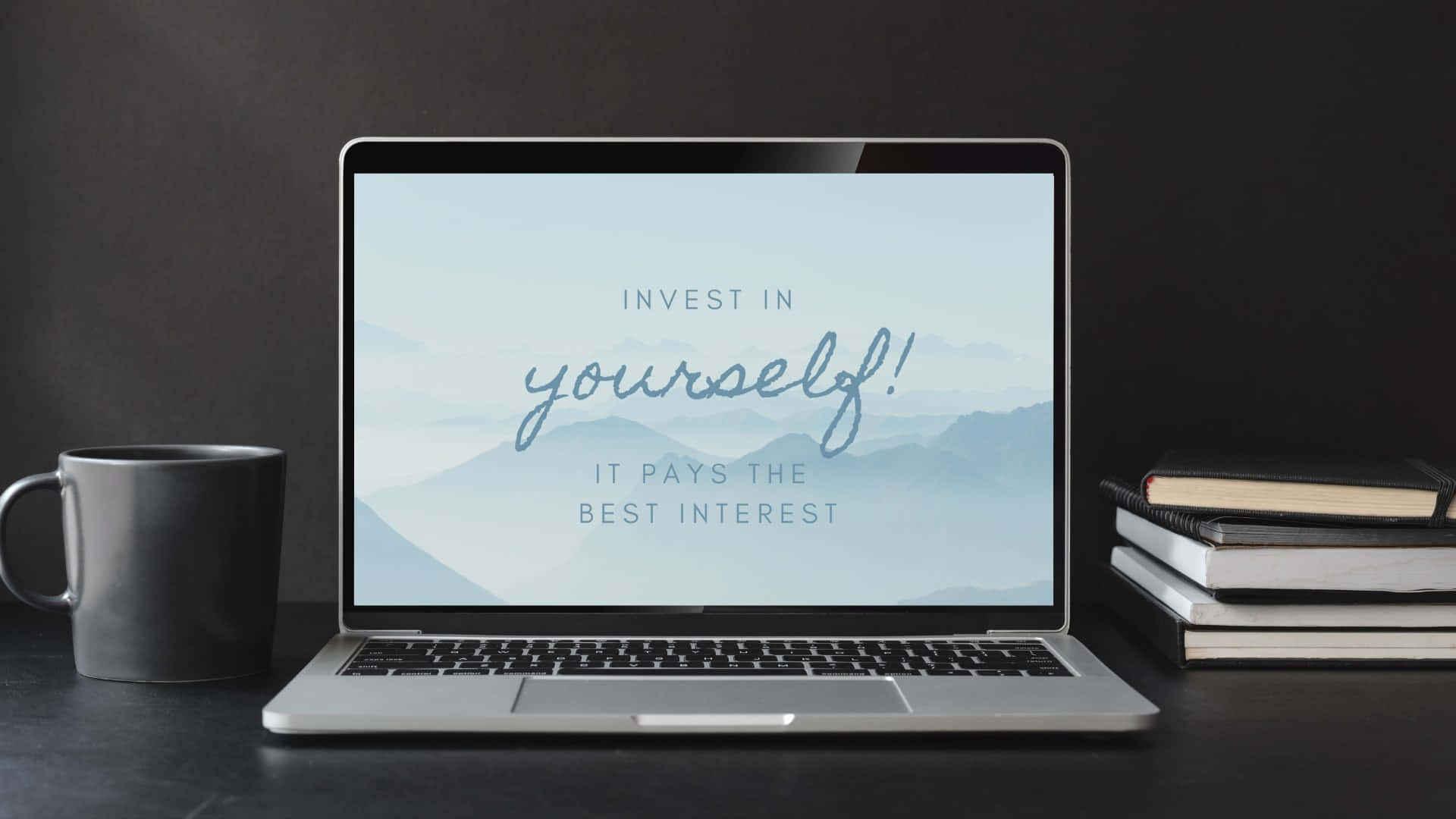 Self Investment Inspiration Desktop Setup Wallpaper