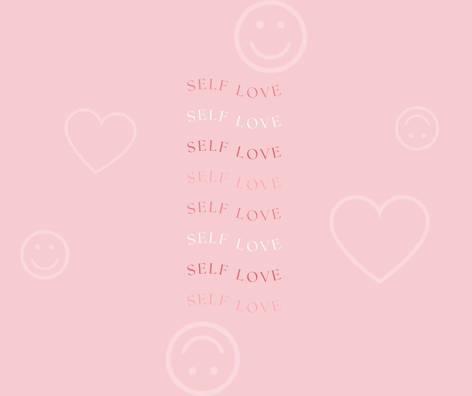 Self Love Pink Aesthetic Wallpaper Wallpaper