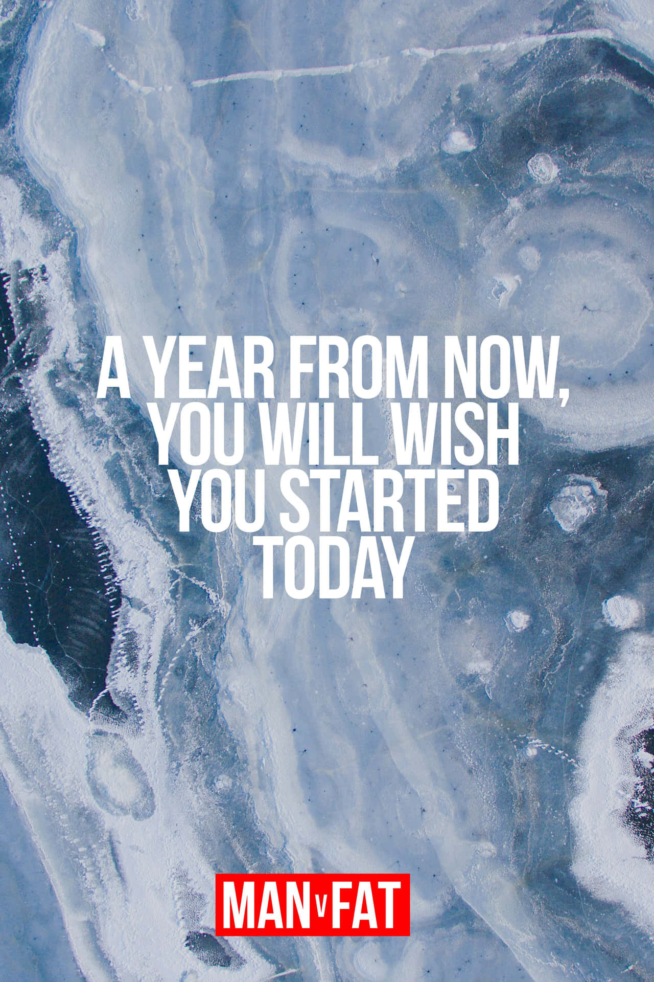 Et citat der siger ”Om et år vil du ønske, at du begyndte i dag”. Wallpaper