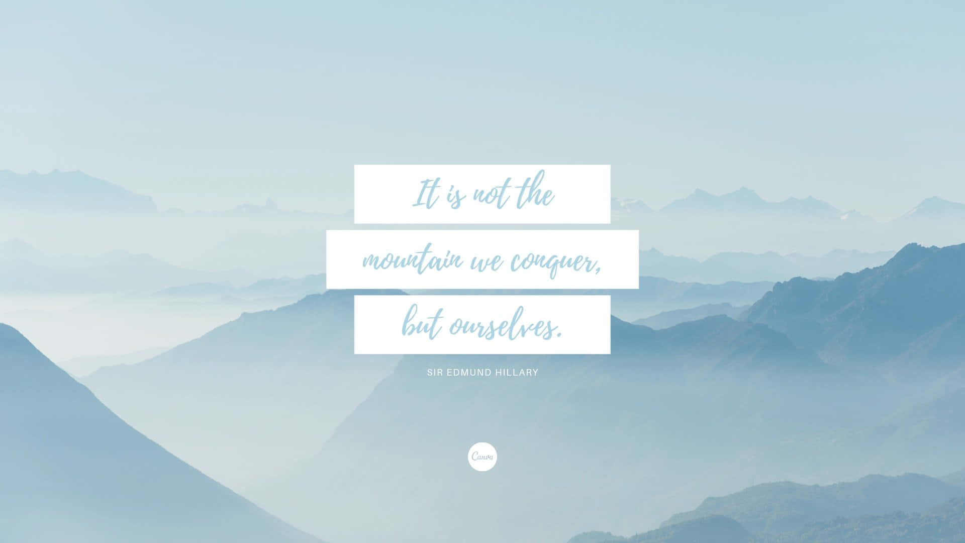 A Quote With Mountains And Fog Wallpaper