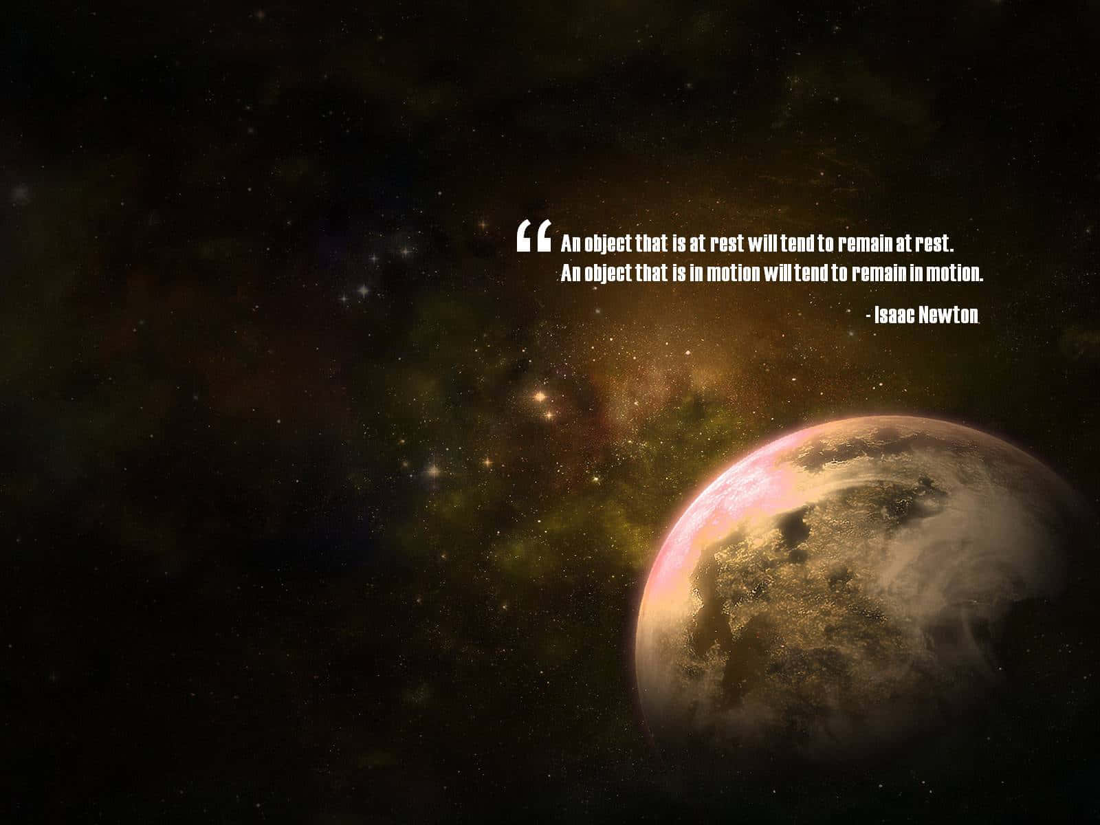 A Planet With A Quote On It Wallpaper