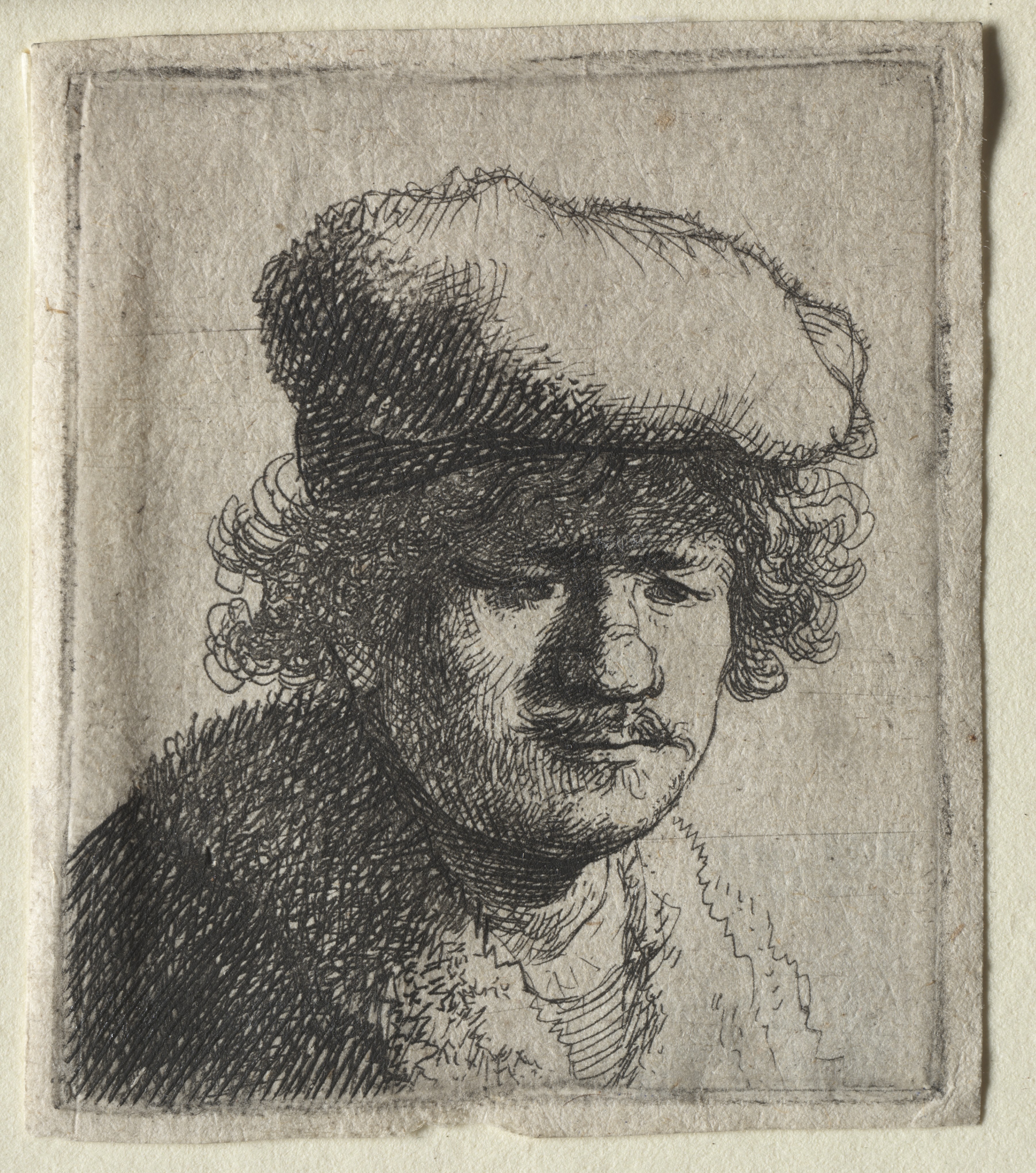 Self-Portrait with Cap Pulled Forward Wallpaper
