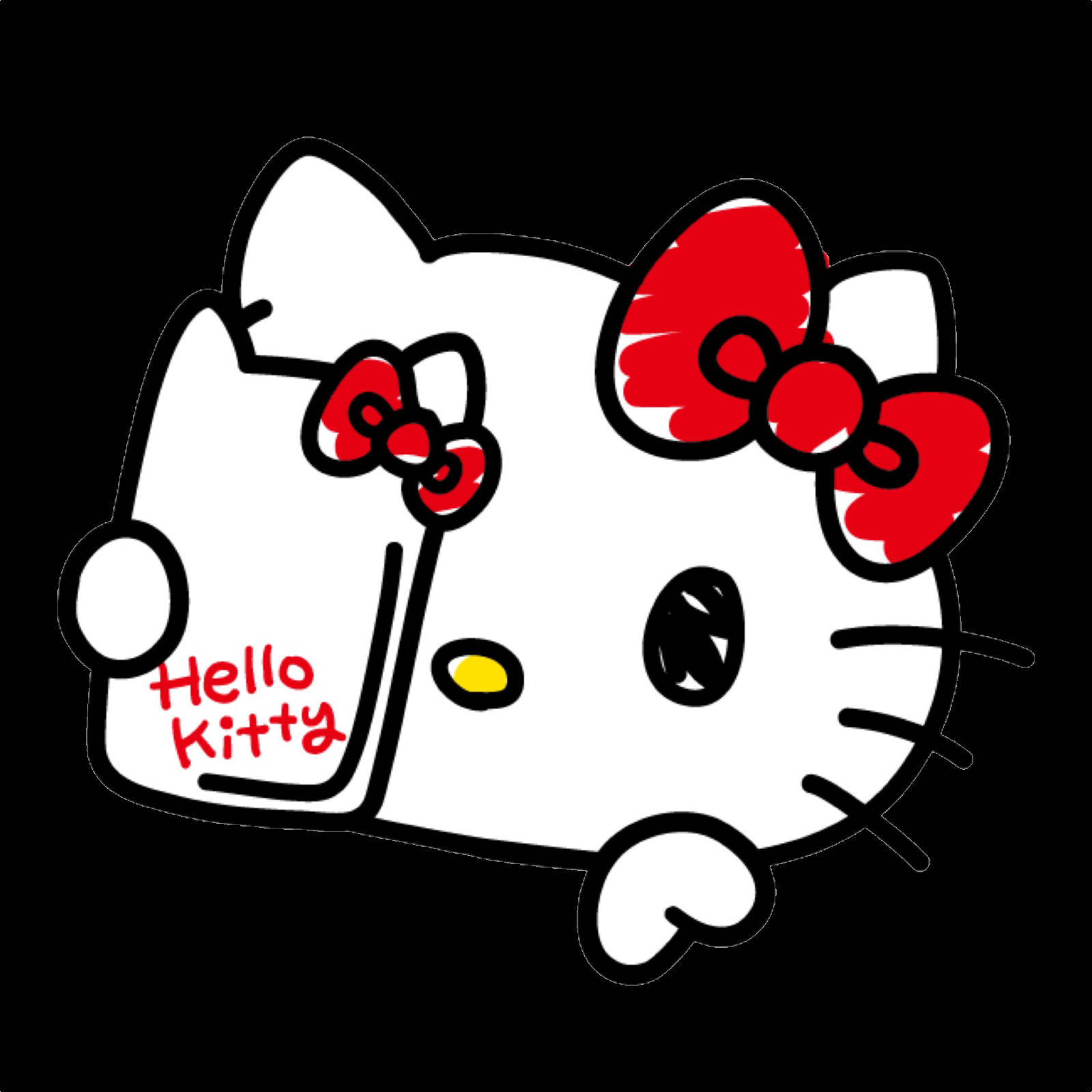 Selfie Cartoon Hello Kitty PFP Wallpaper