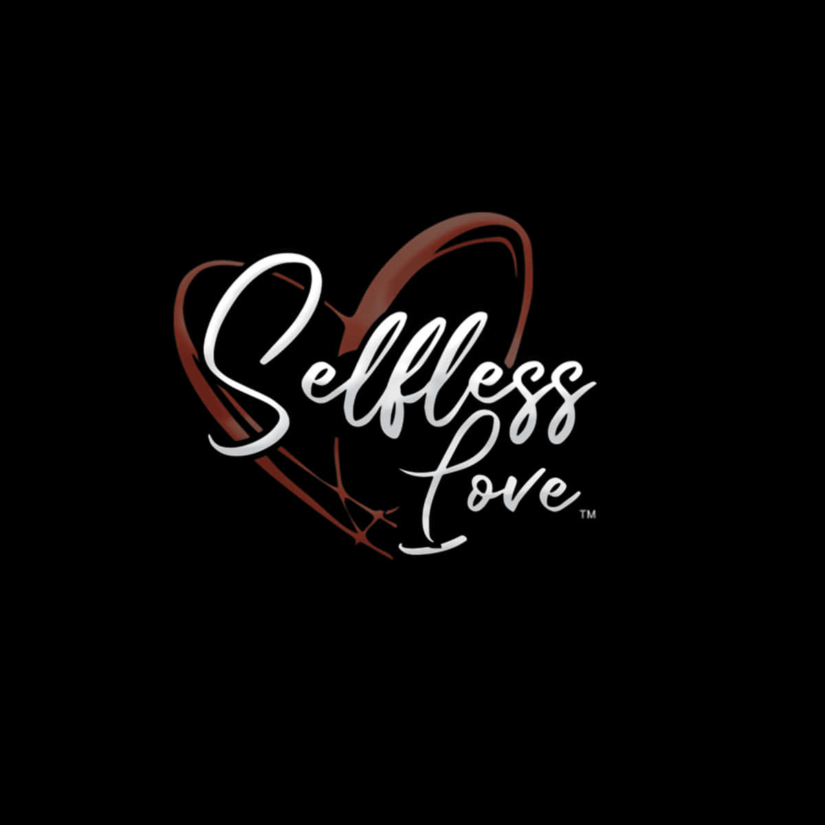 Selfless Love In Cursive Font Wallpaper