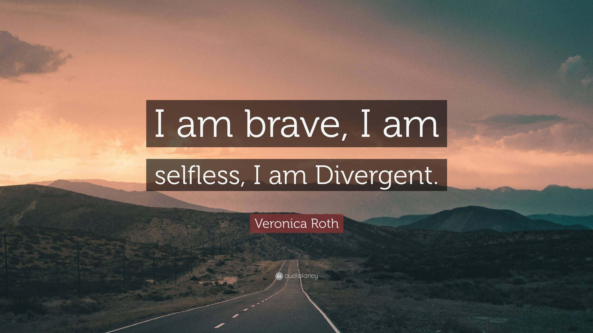 Selfless Quote From The Book Divergent Wallpaper