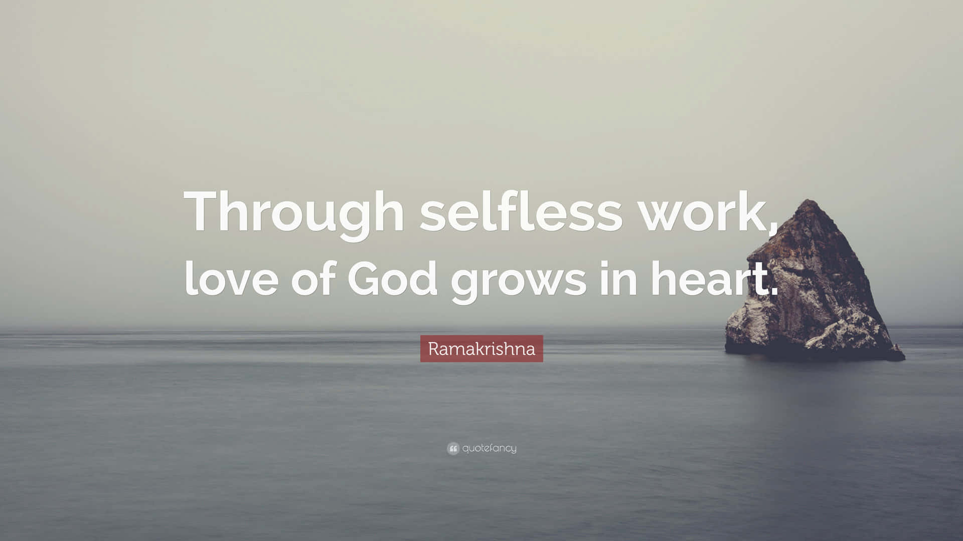 Selfless Work Quote By Ramakrishna Wallpaper