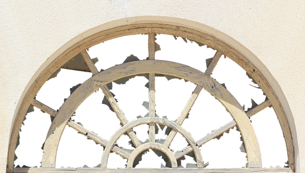 Semi Circular Broken Window Architecture PNG