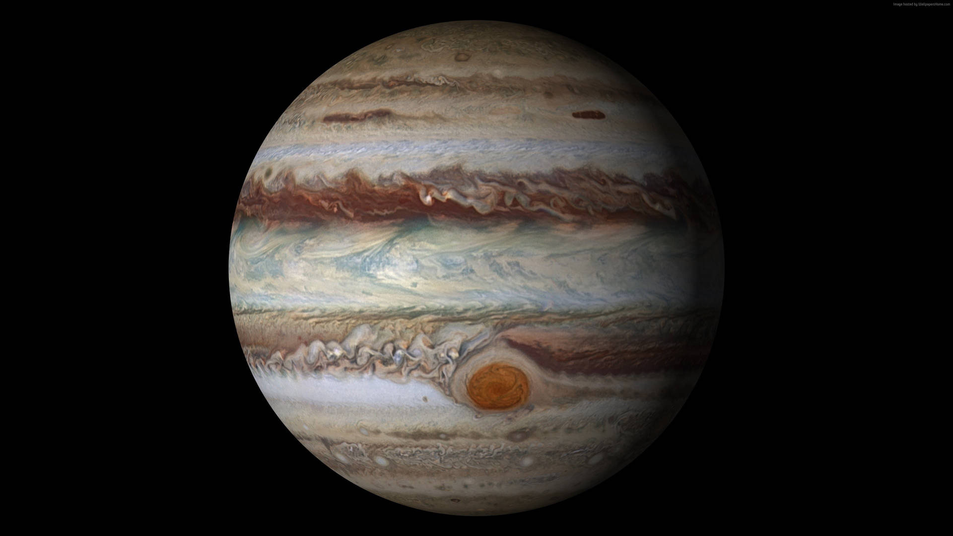 Sem-tæt-op Jupiter 4k-stuevægsudsmykning Wallpaper