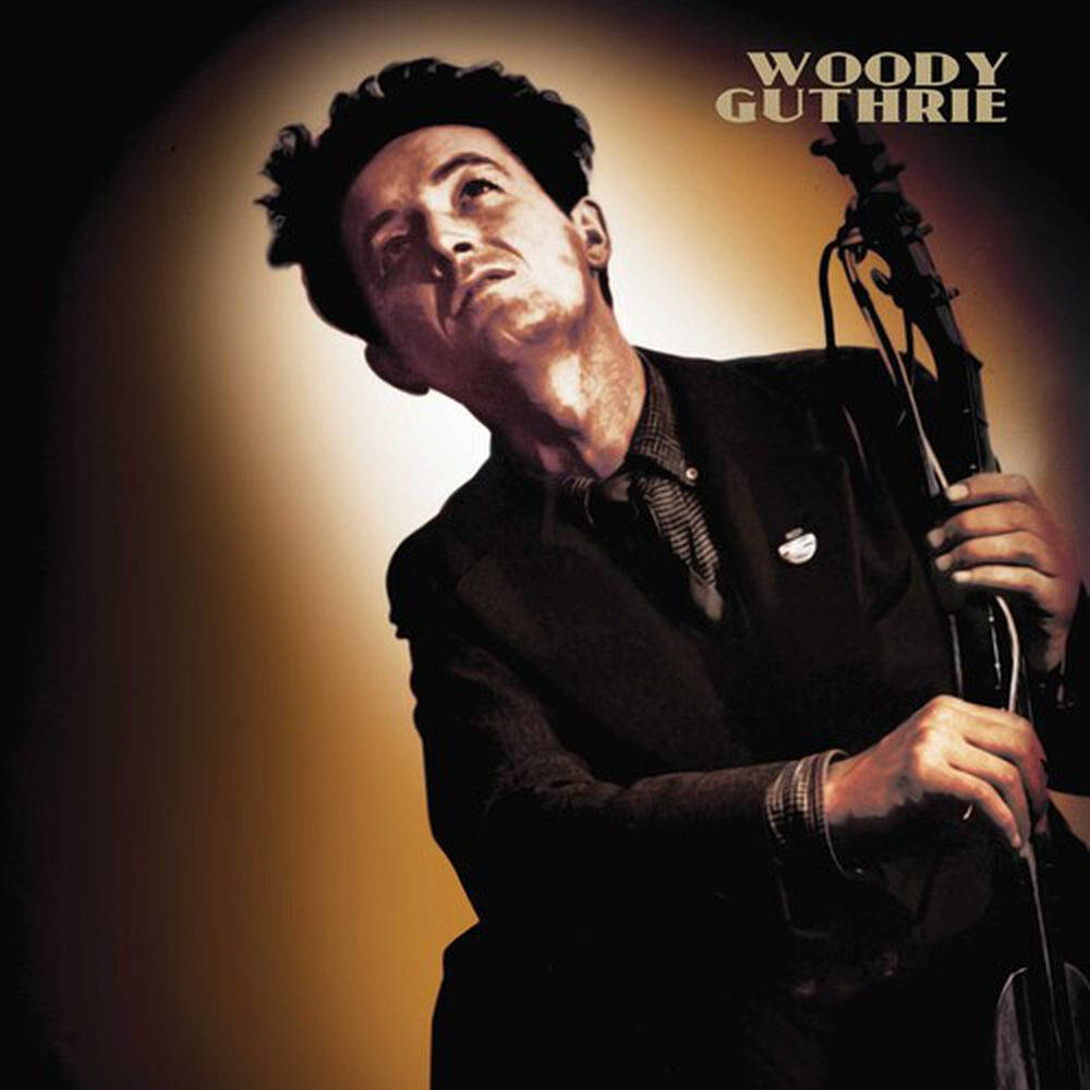 Halbgefärbtes Woody Guthrie Poster Wallpaper