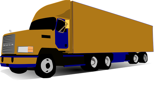 Semi Truck Illustration PNG