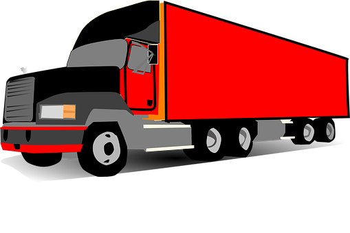 Semi Truck Side View Graphic PNG