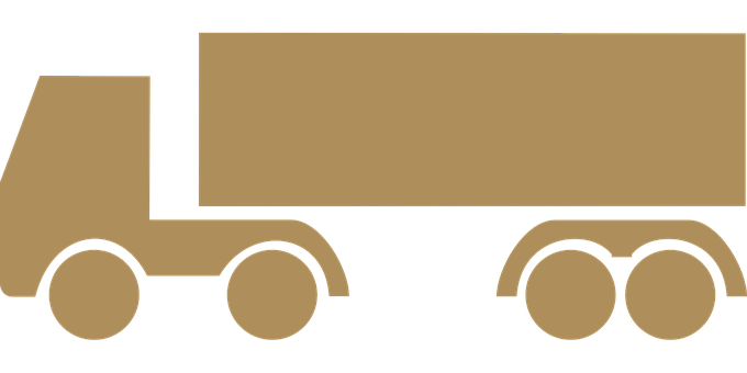 Semi Truck Silhouette Graphic PNG
