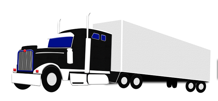 Semi Truck Silhouette PNG