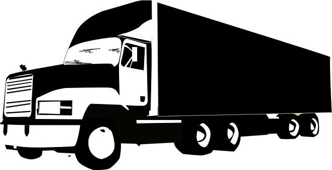 Semi Truck Silhouette PNG