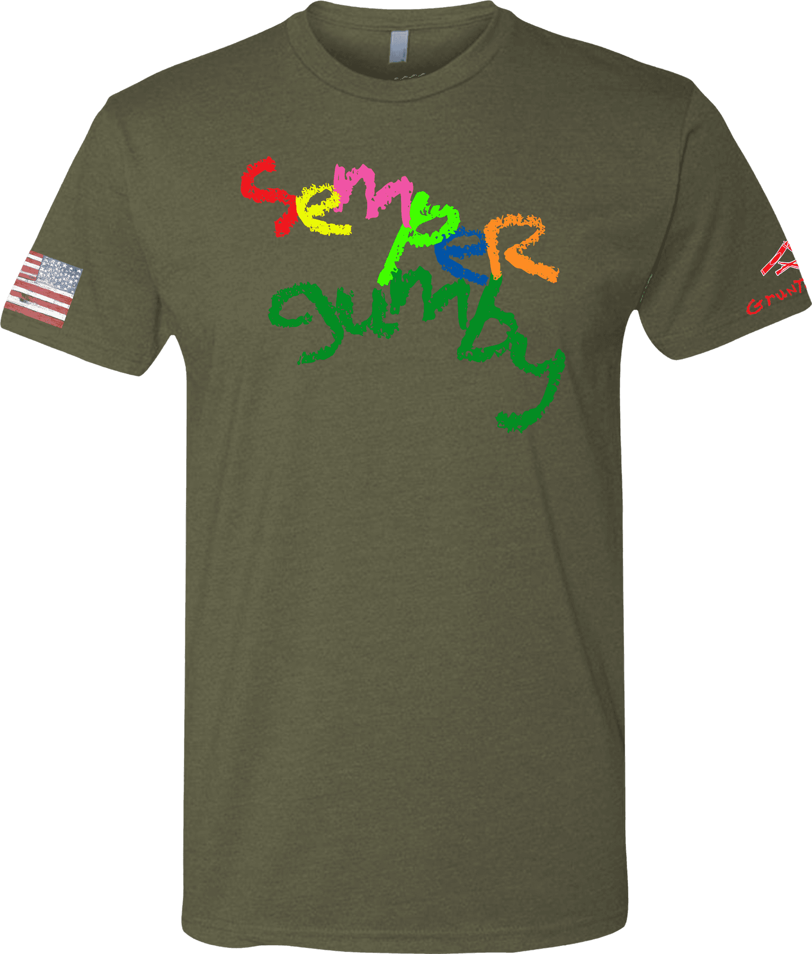 Semper Gumby T Shirtwith American Flag PNG