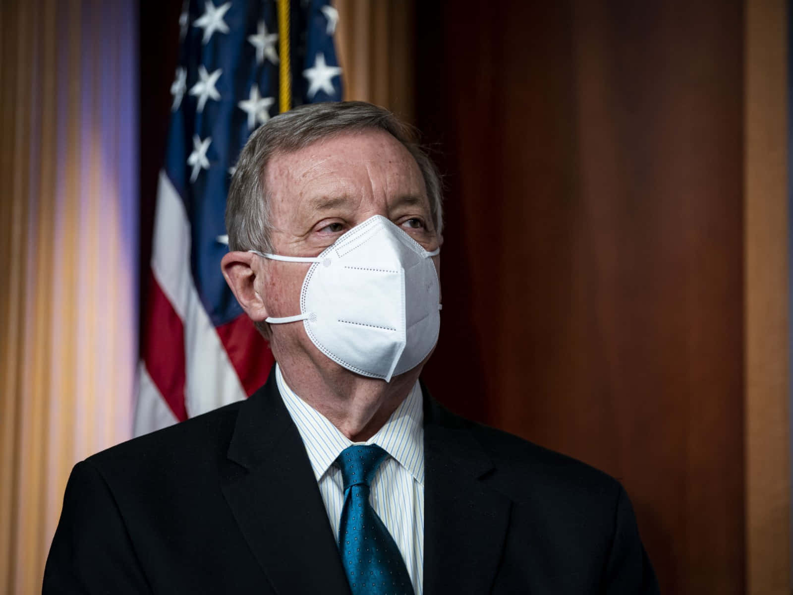 Senate Leader Richard Durbin Wearing Mask Wallpaper