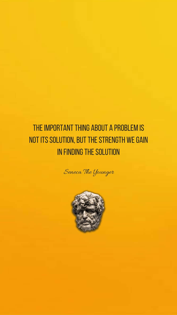 Seneca Problem Solution Strength Quote Wallpaper