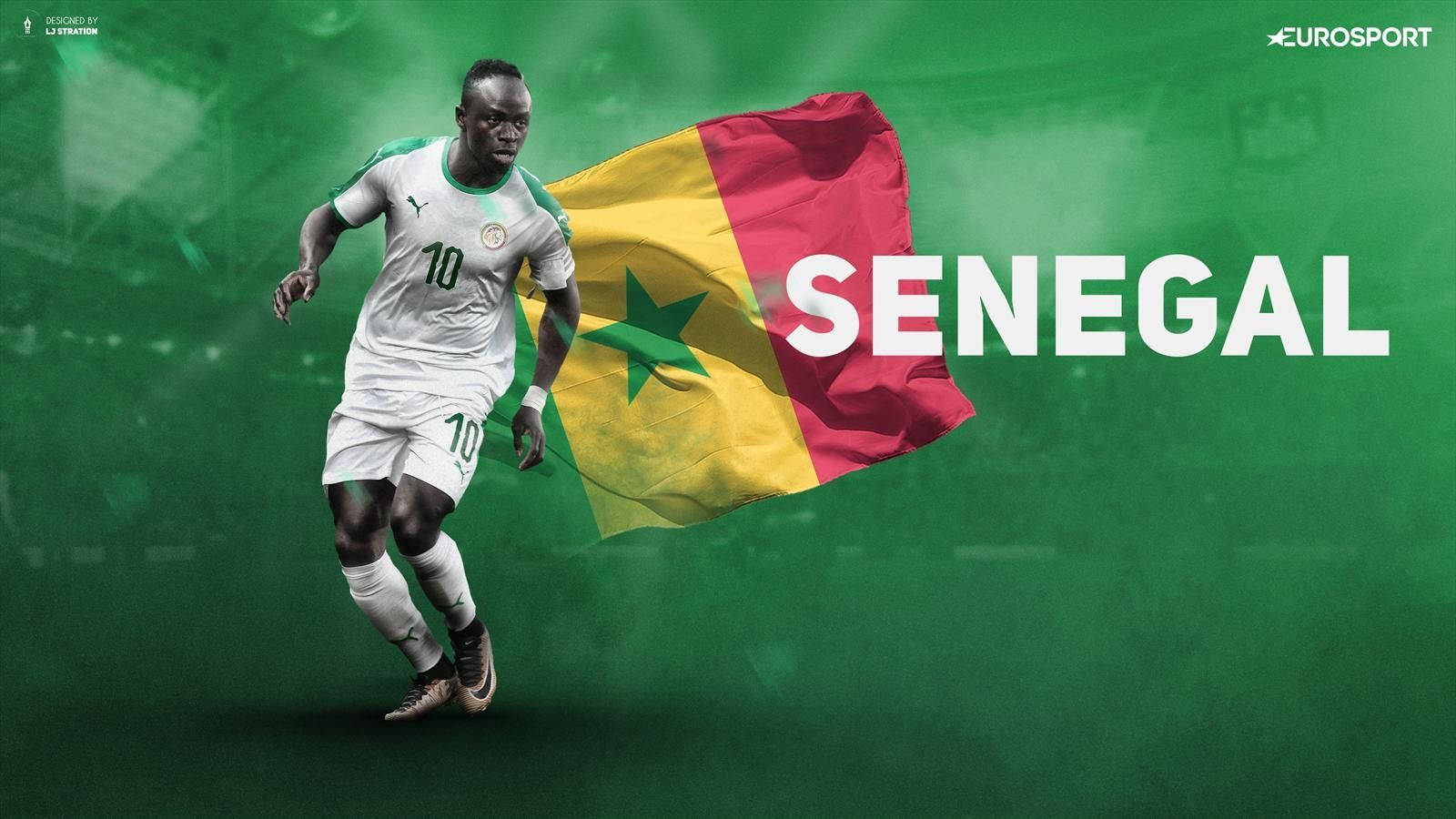 Senegal Flag With Sadio Mané