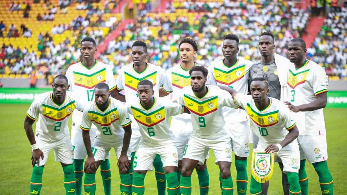 Senegals Fodboldlandshold Fifa Lineup Wallpaper
