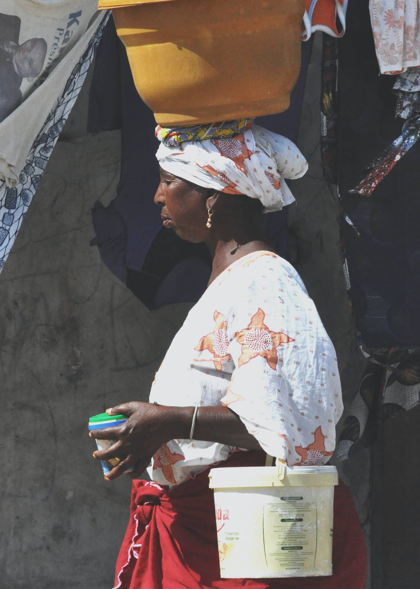 Senegal Woman With Jar