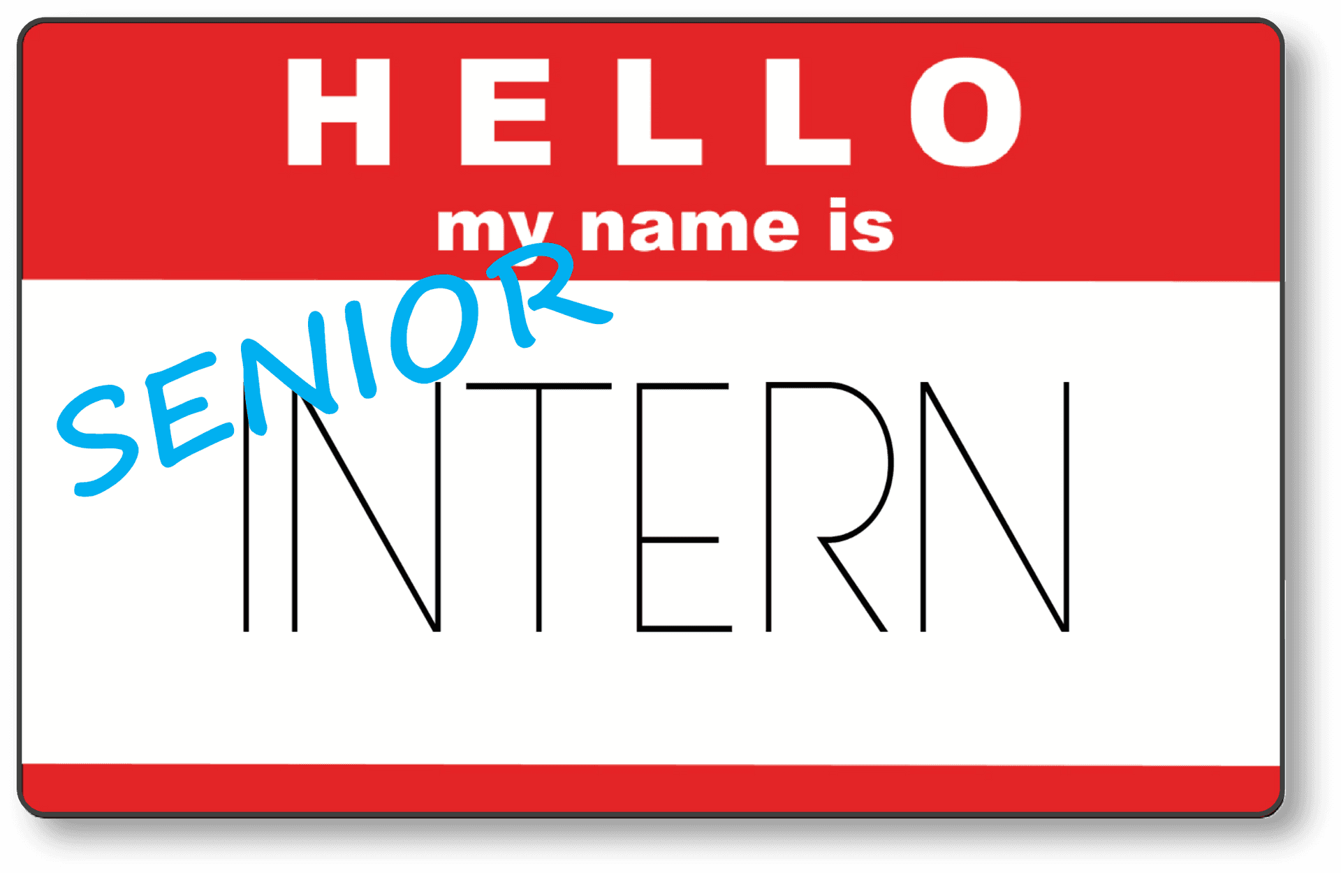 Senior Intern Name Tag PNG