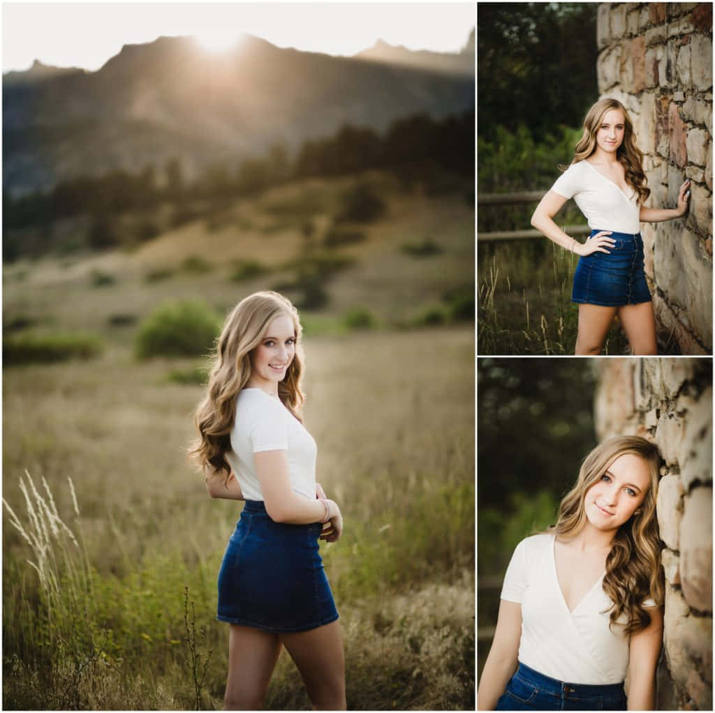 Senior Girl Collage In Nature Pictures