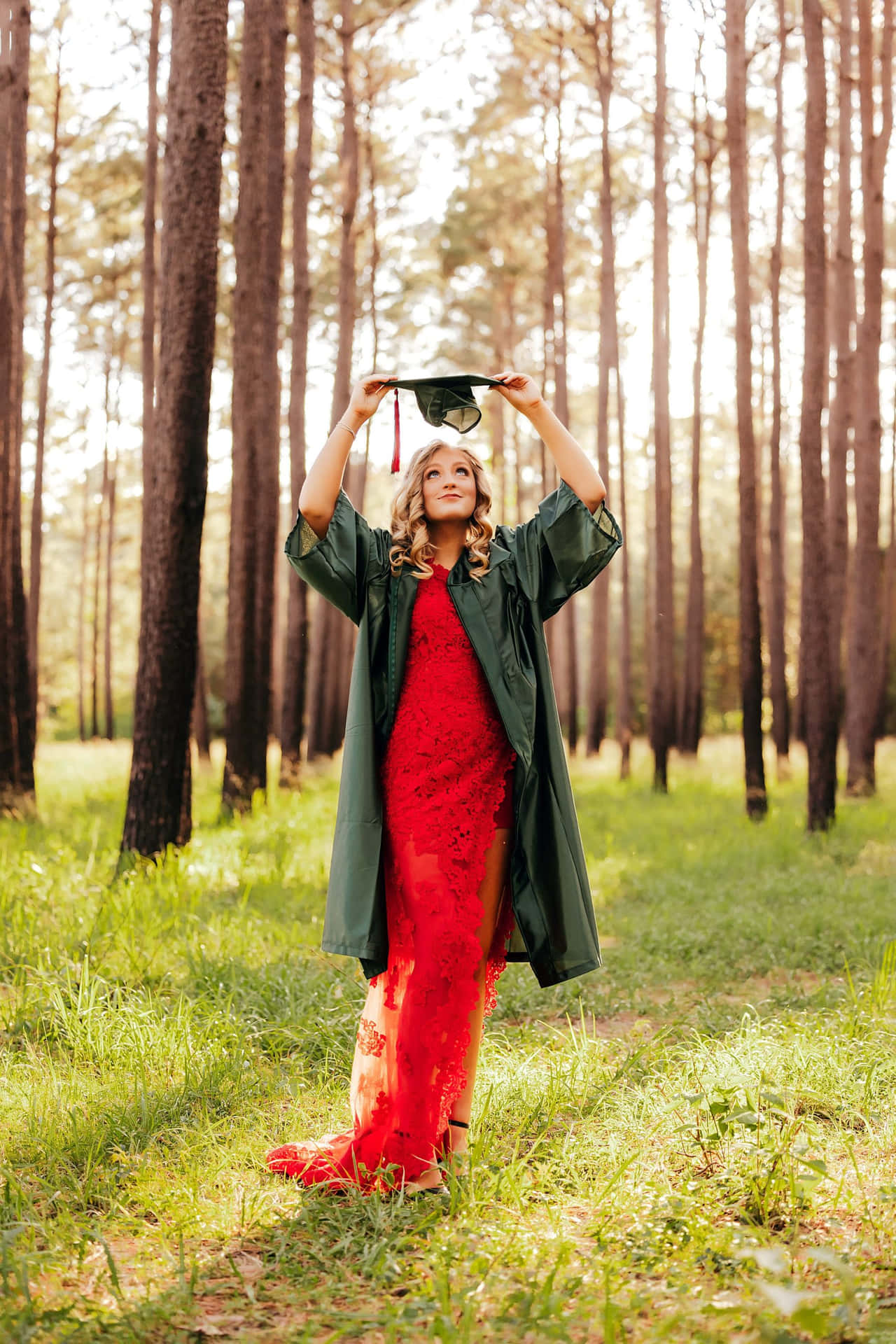 Senior Graduation Girl In Forest Pictures