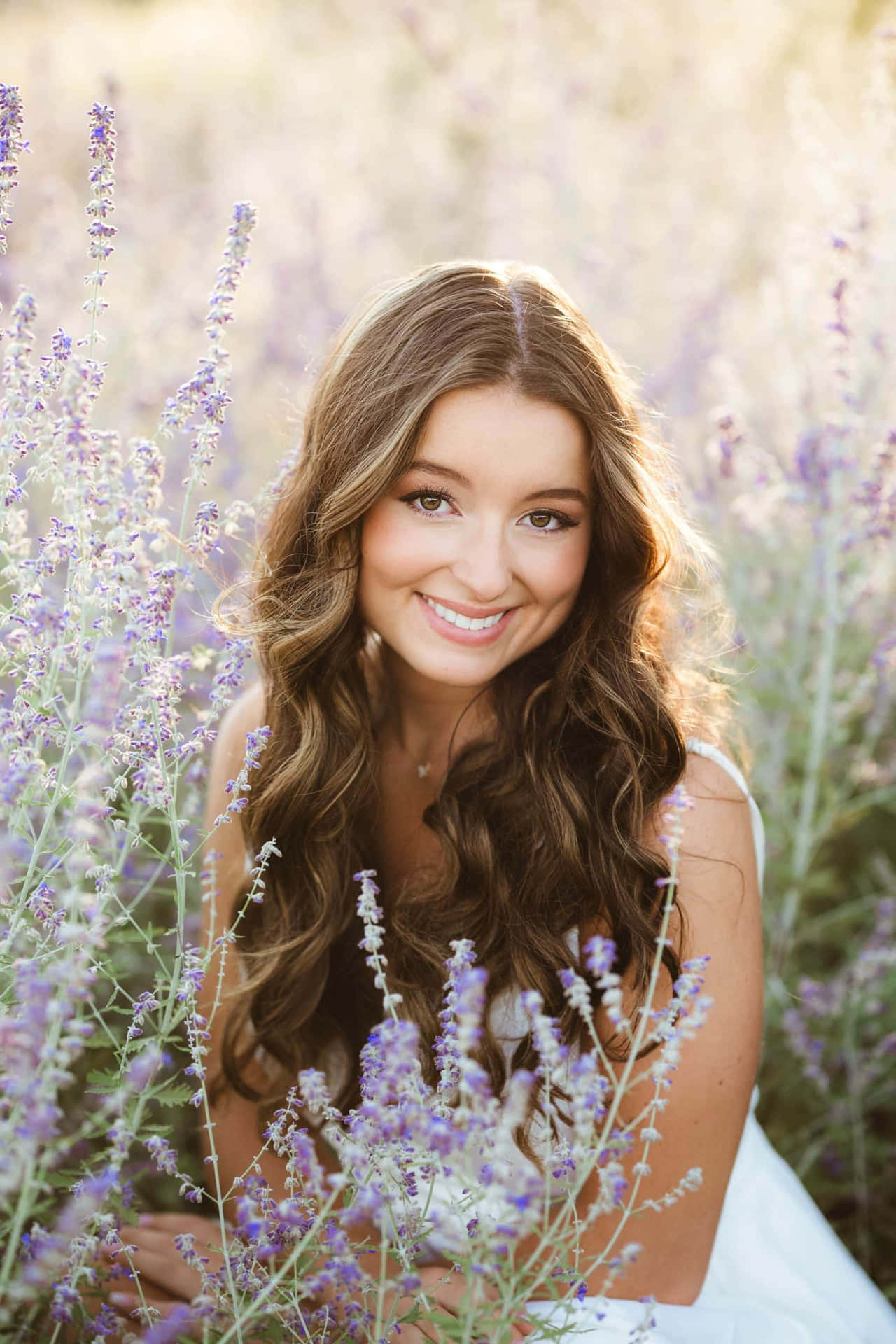 Senior Girl With Lilac Flowers Pictures