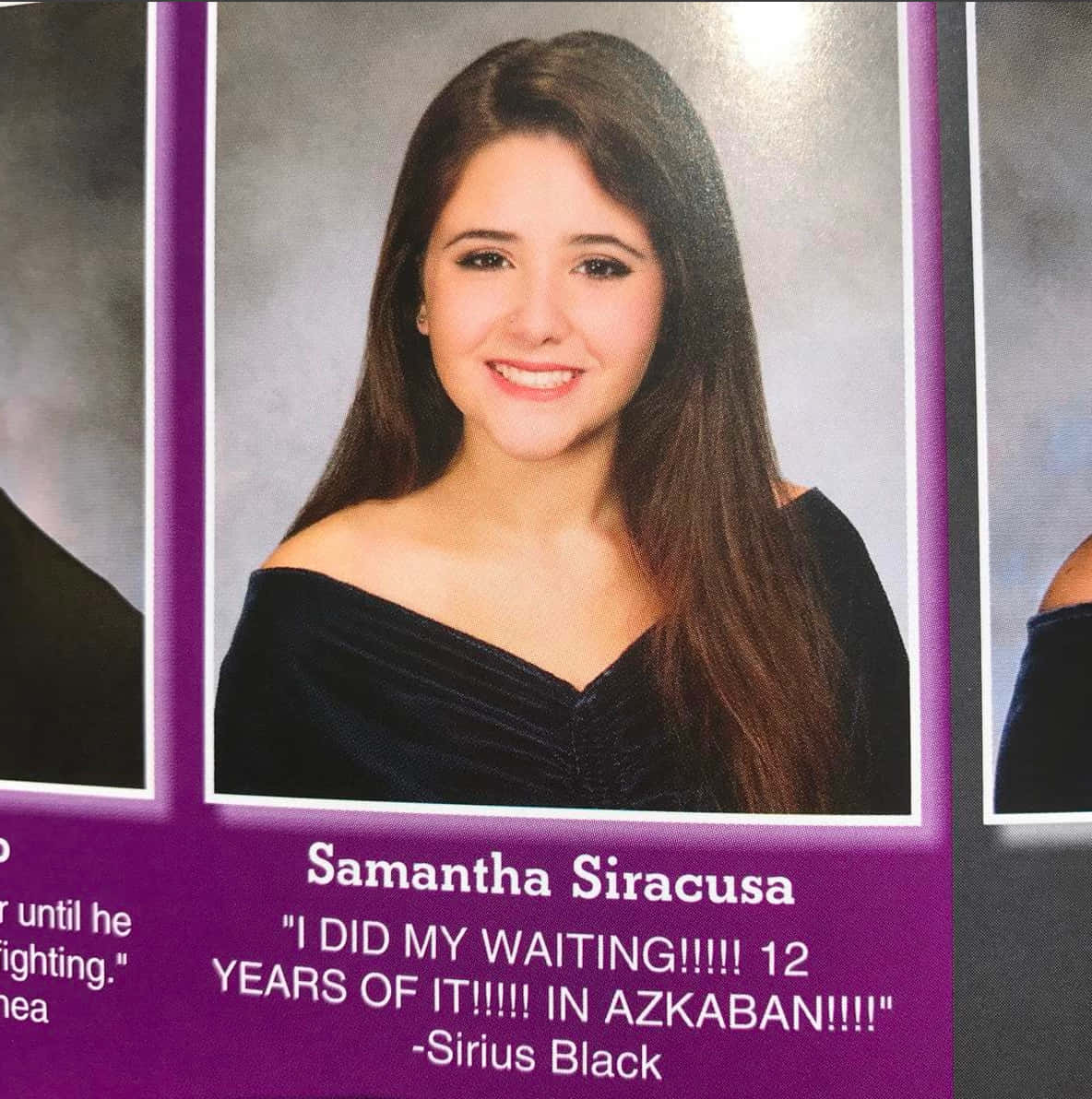 Samantha Strauss's High School Yearbook Photo