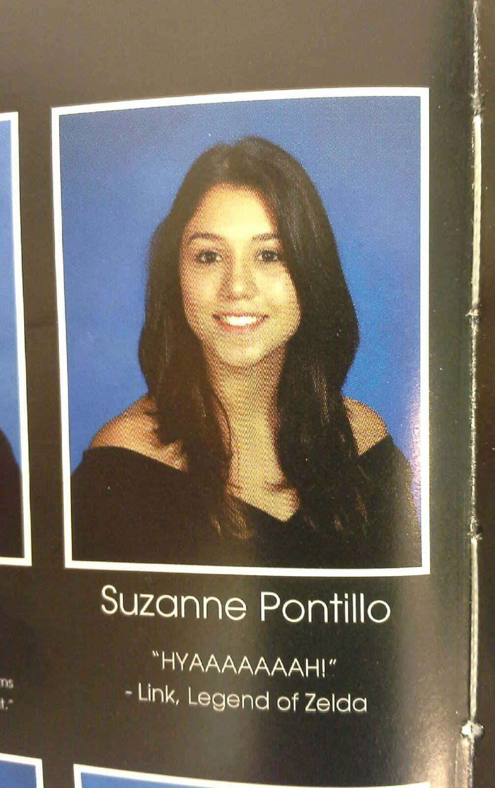 A High School Yearbook With A Picture Of A Woman