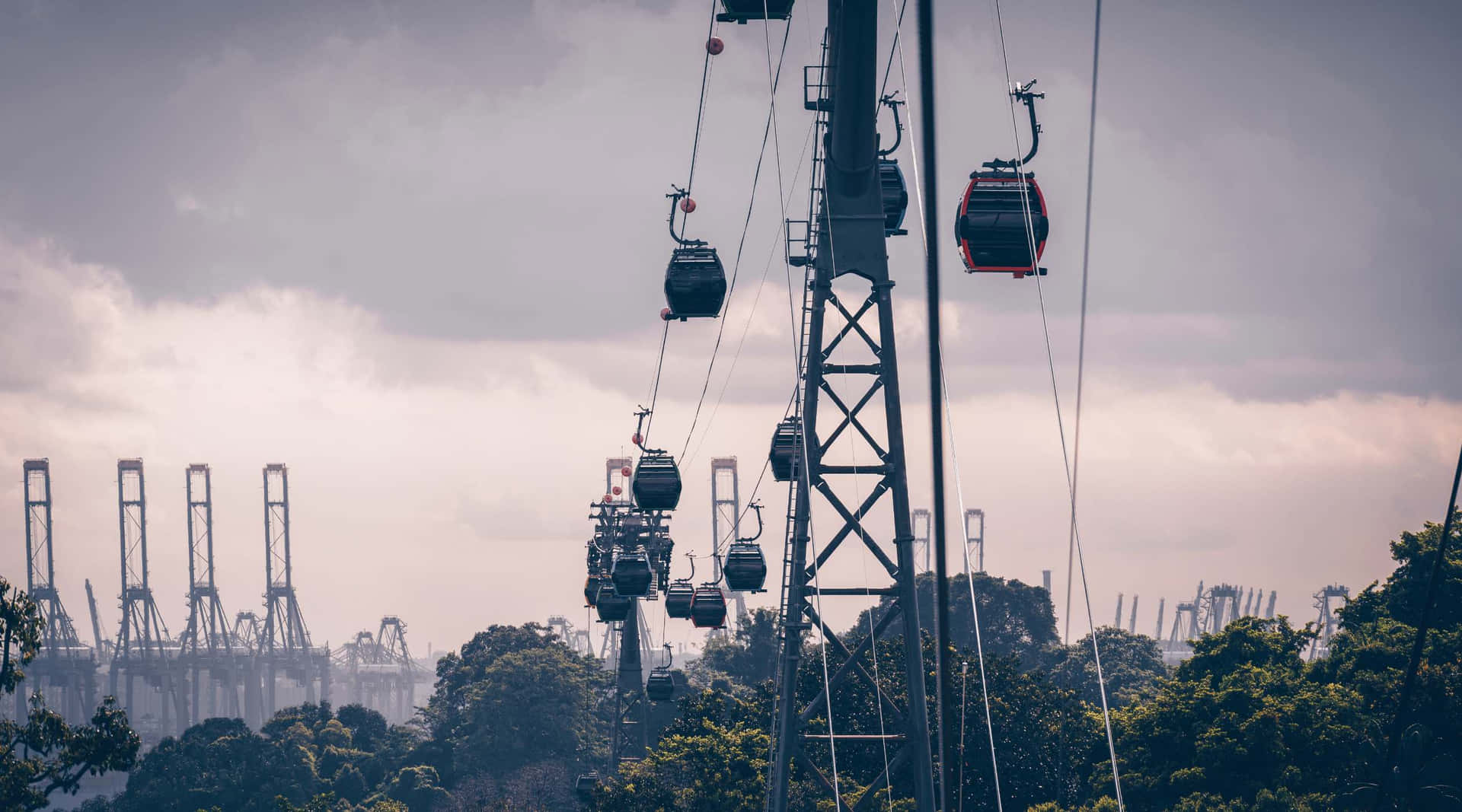 Téléphérique De Sentosa À Singapour Fond d'écran