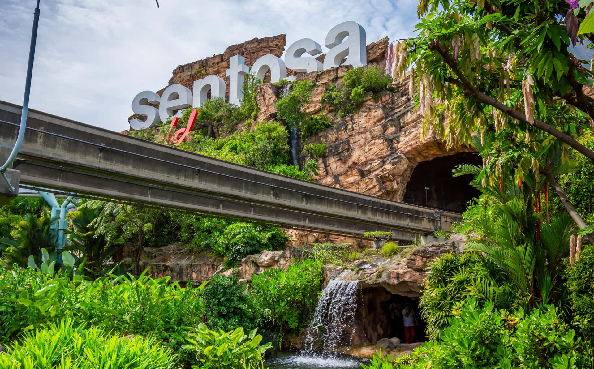 Sentosa Island Entrance Signage Wallpaper