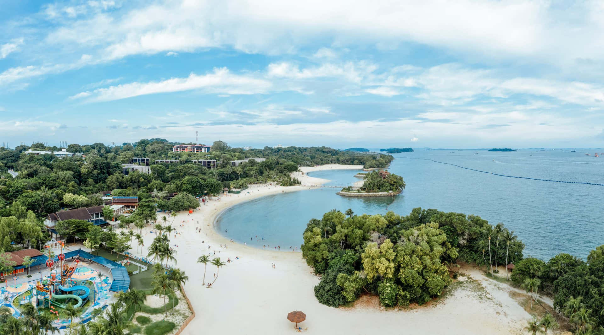 Vue Panoramique De L'île Sentosa Fond d'écran