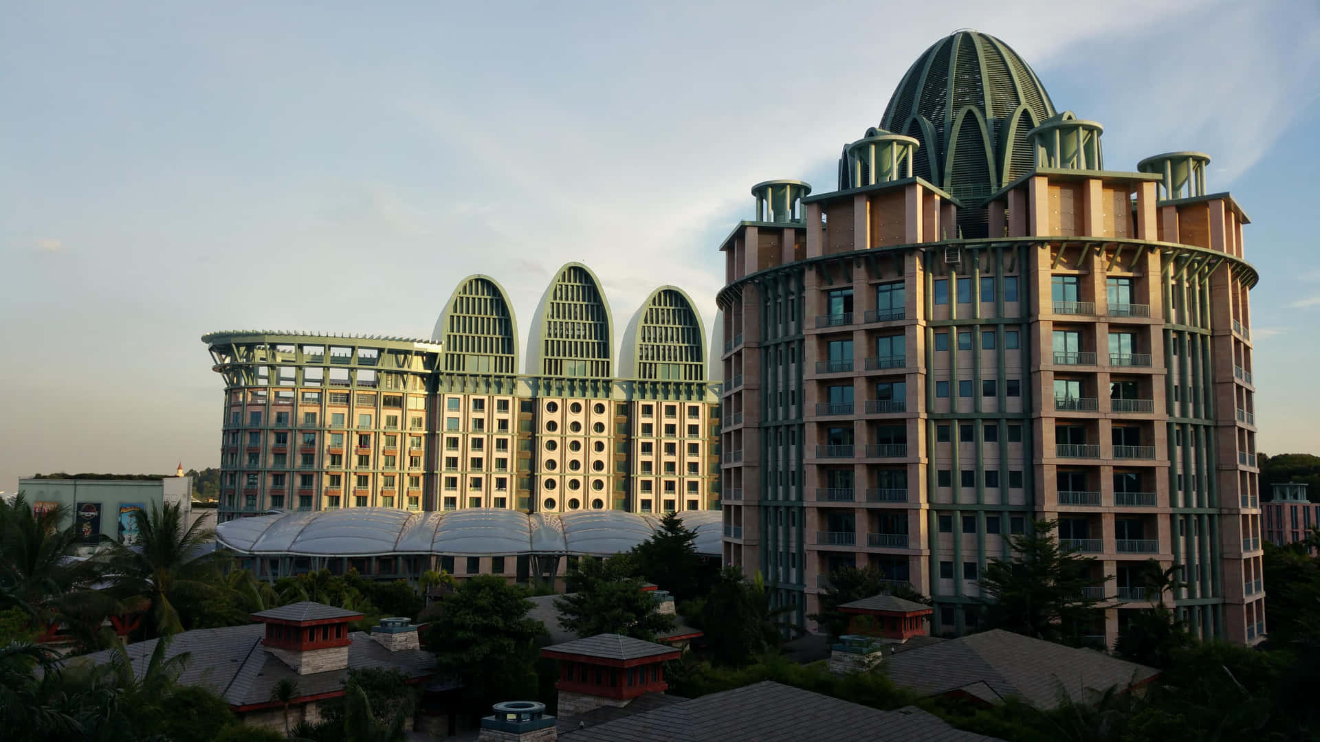 Architecture Du Resort De L'île Sentosa Fond d'écran