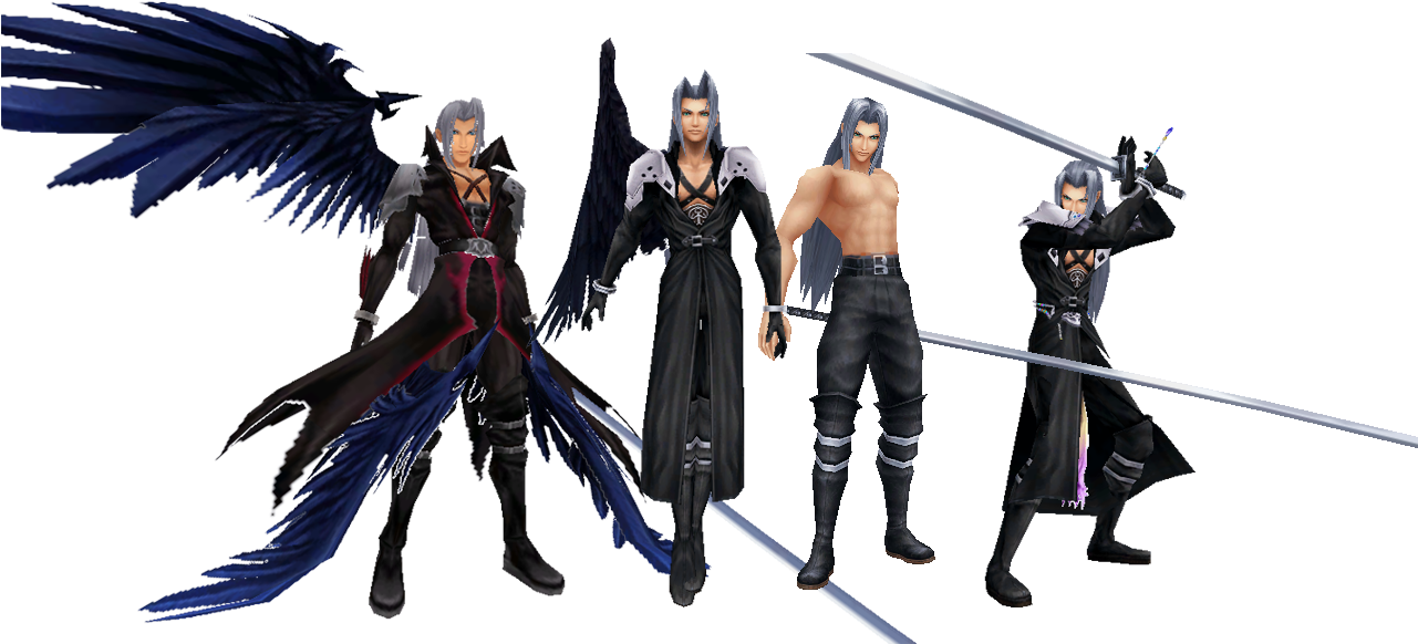 Sephiroth Evolution Poses PNG