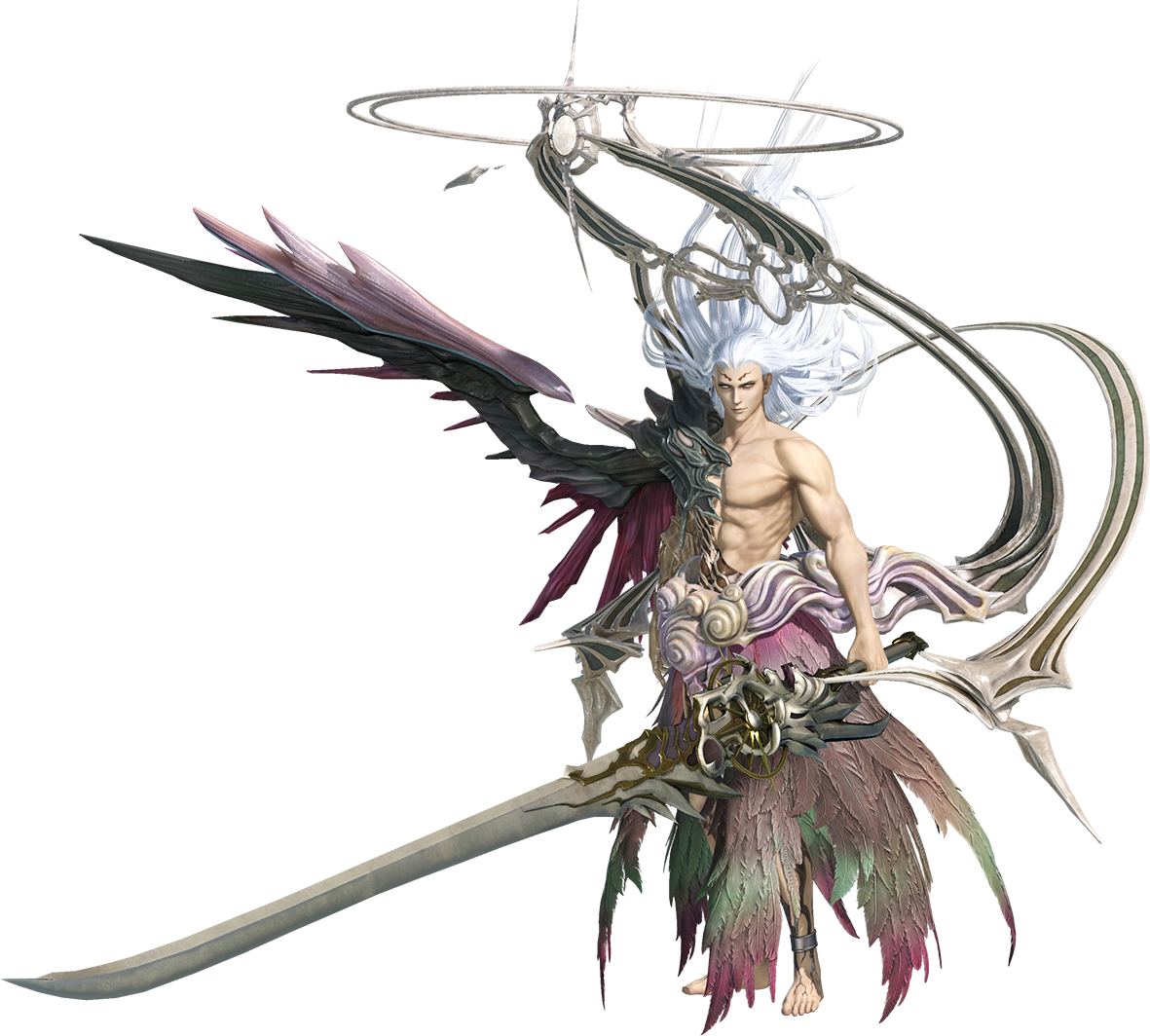 Sephiroth Final Fantasy Villain Artwork PNG