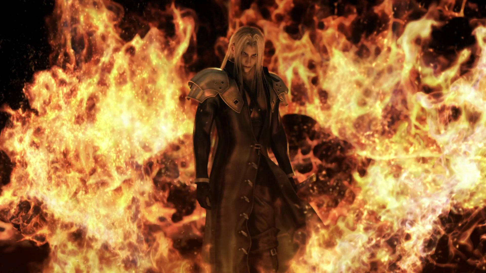 Sephiroth In Blazing Fire Wallpaper