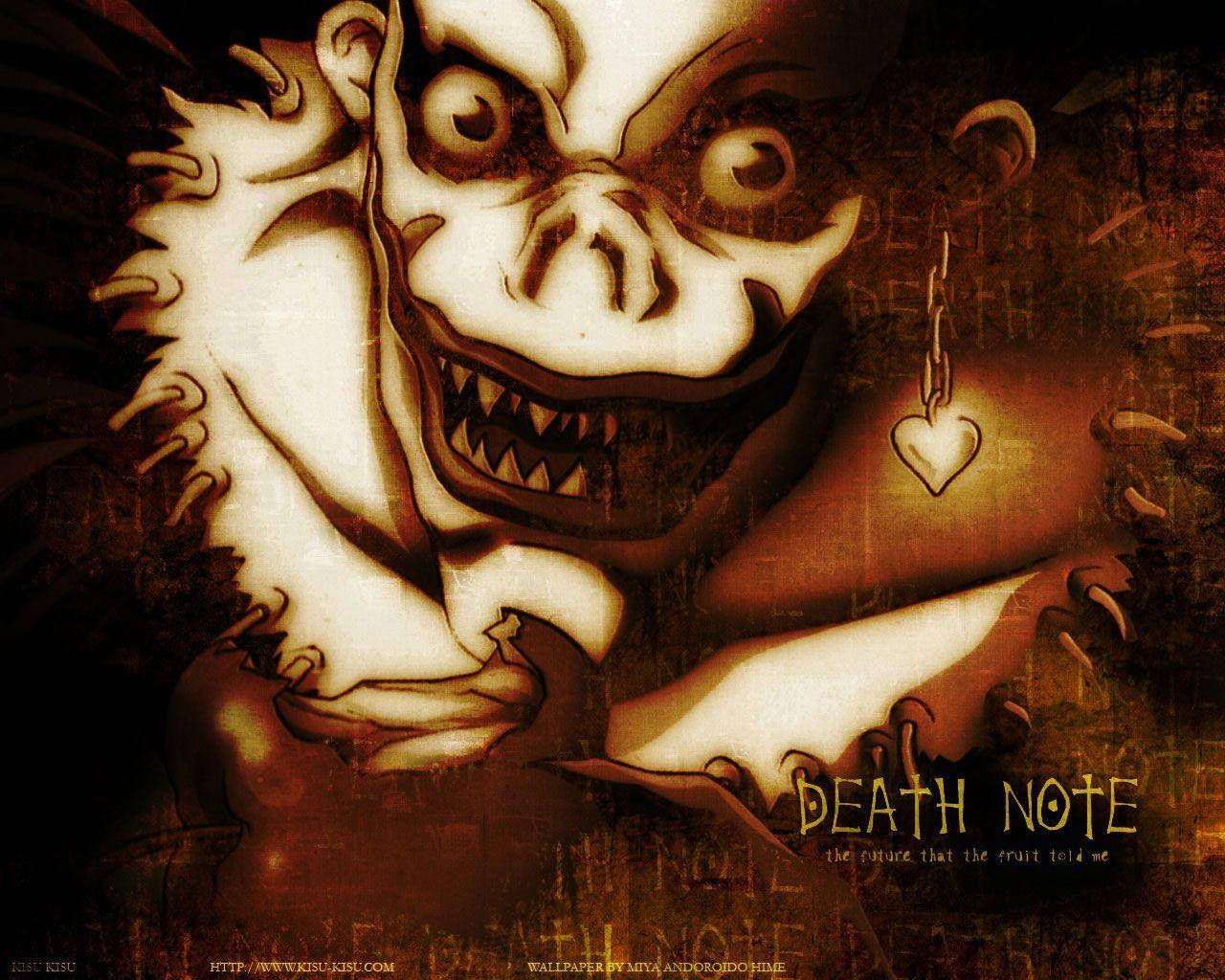 Seppia Ryuk Di Death Note Sfondo