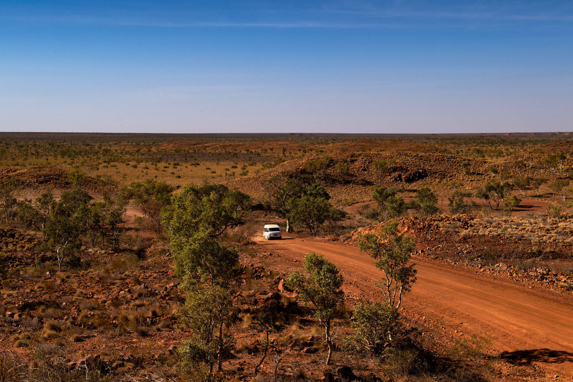 Sepia Shot Australske Outback Wallpaper