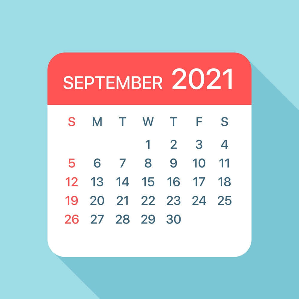 September 2021 Calendar Minimalist Wallpaper