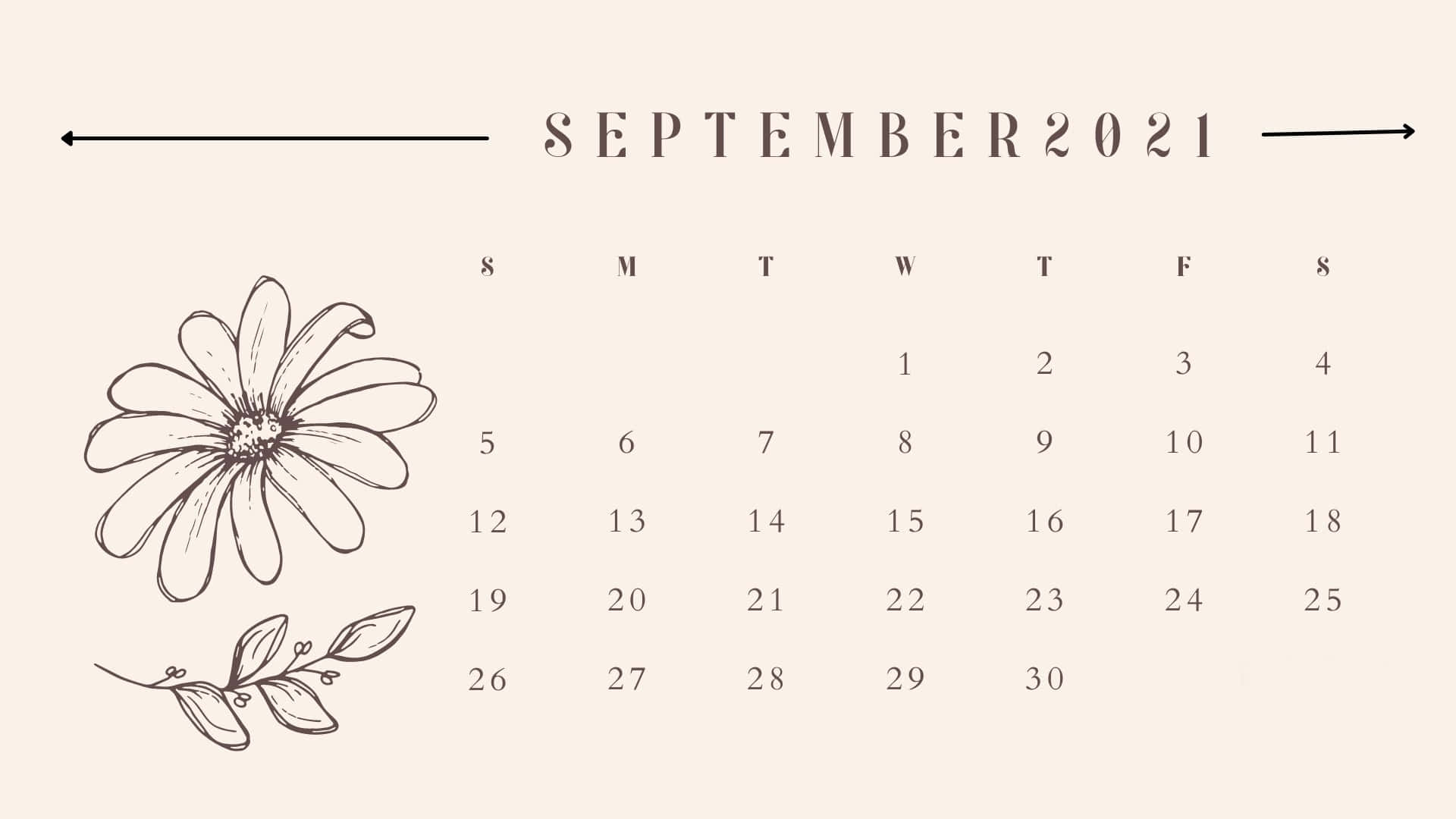 September2021 Kalender Wallpaper