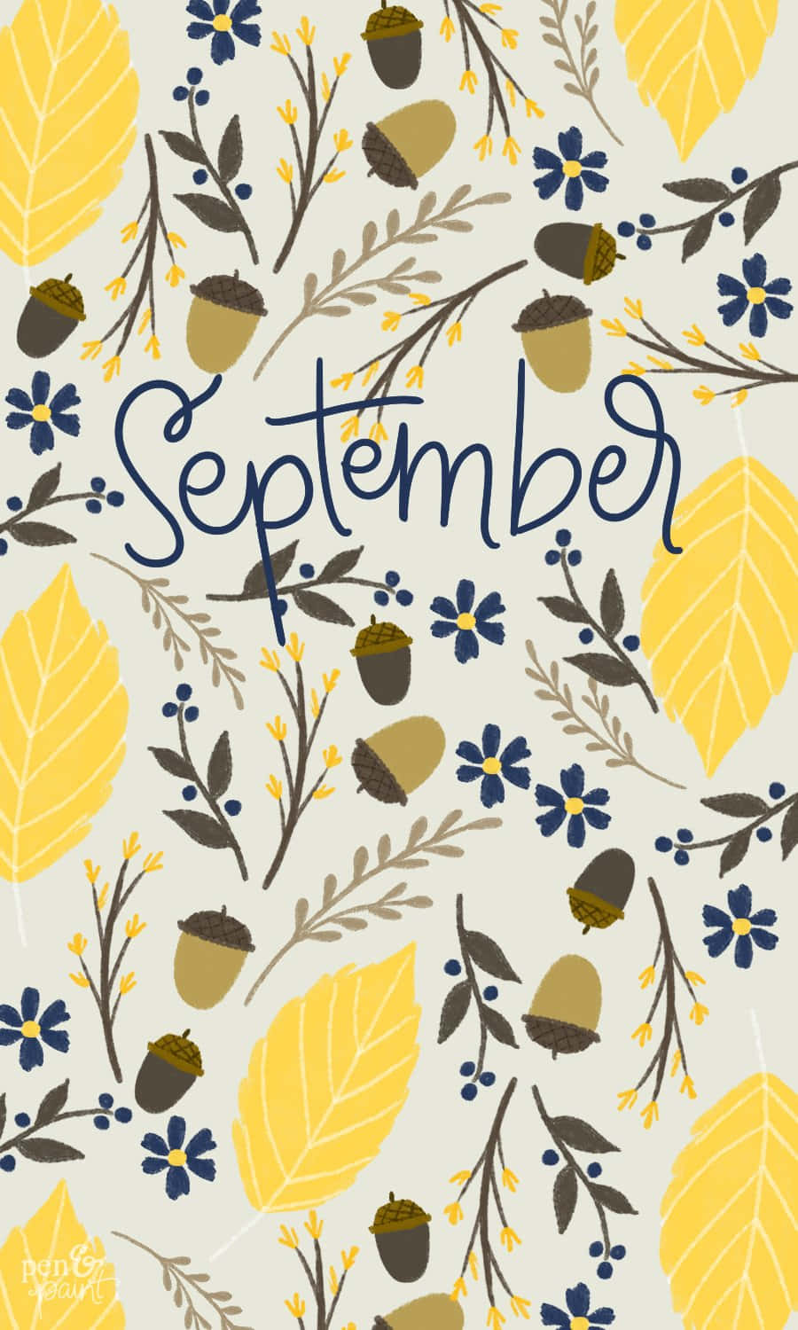 September Herfst Patroon Illustratie Achtergrond