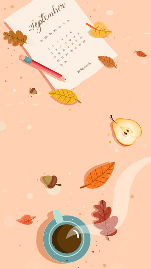 September Herfst Thema Illustratie Achtergrond