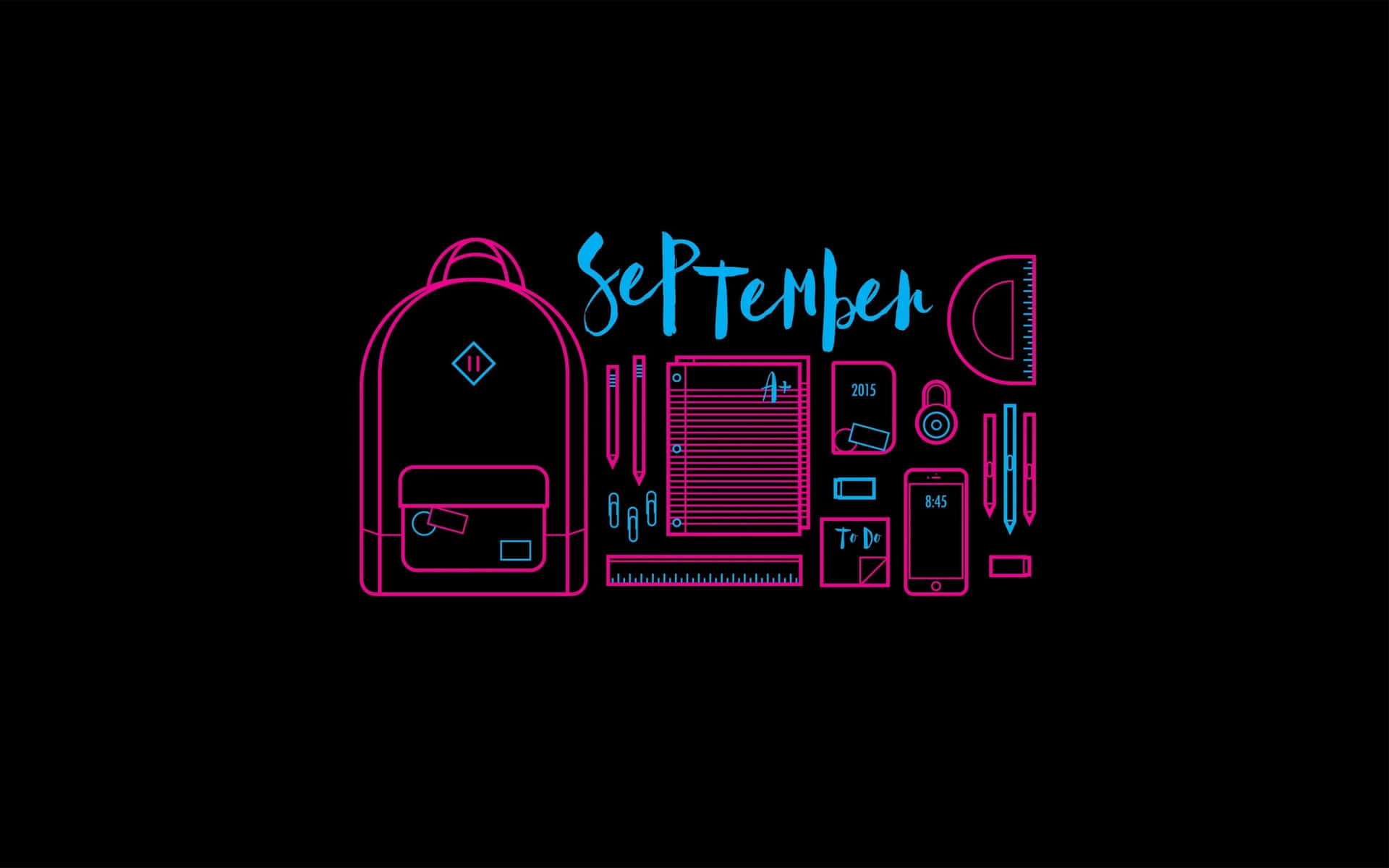 September Backto School Desktop Background Wallpaper