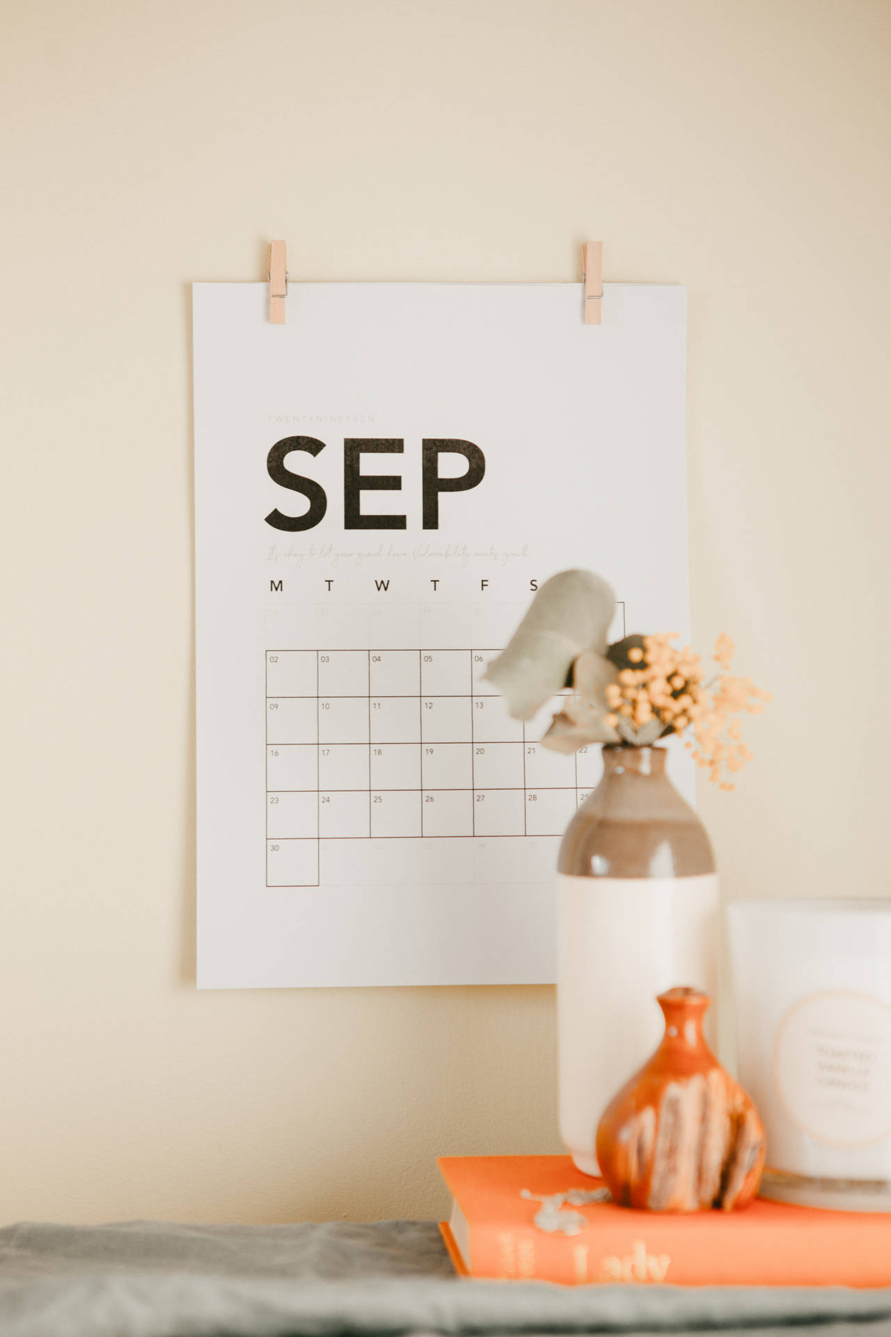 September Calendar On Wall